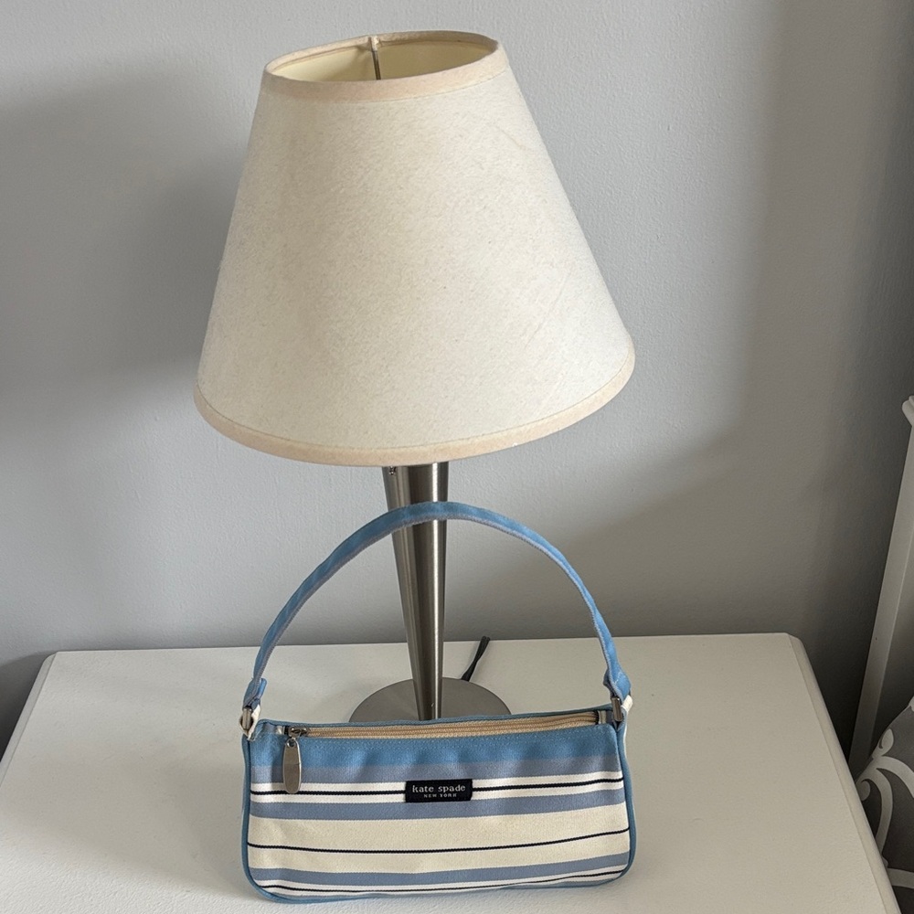 kate spade Blue and Cream Striped Mini Shoulder Bag
